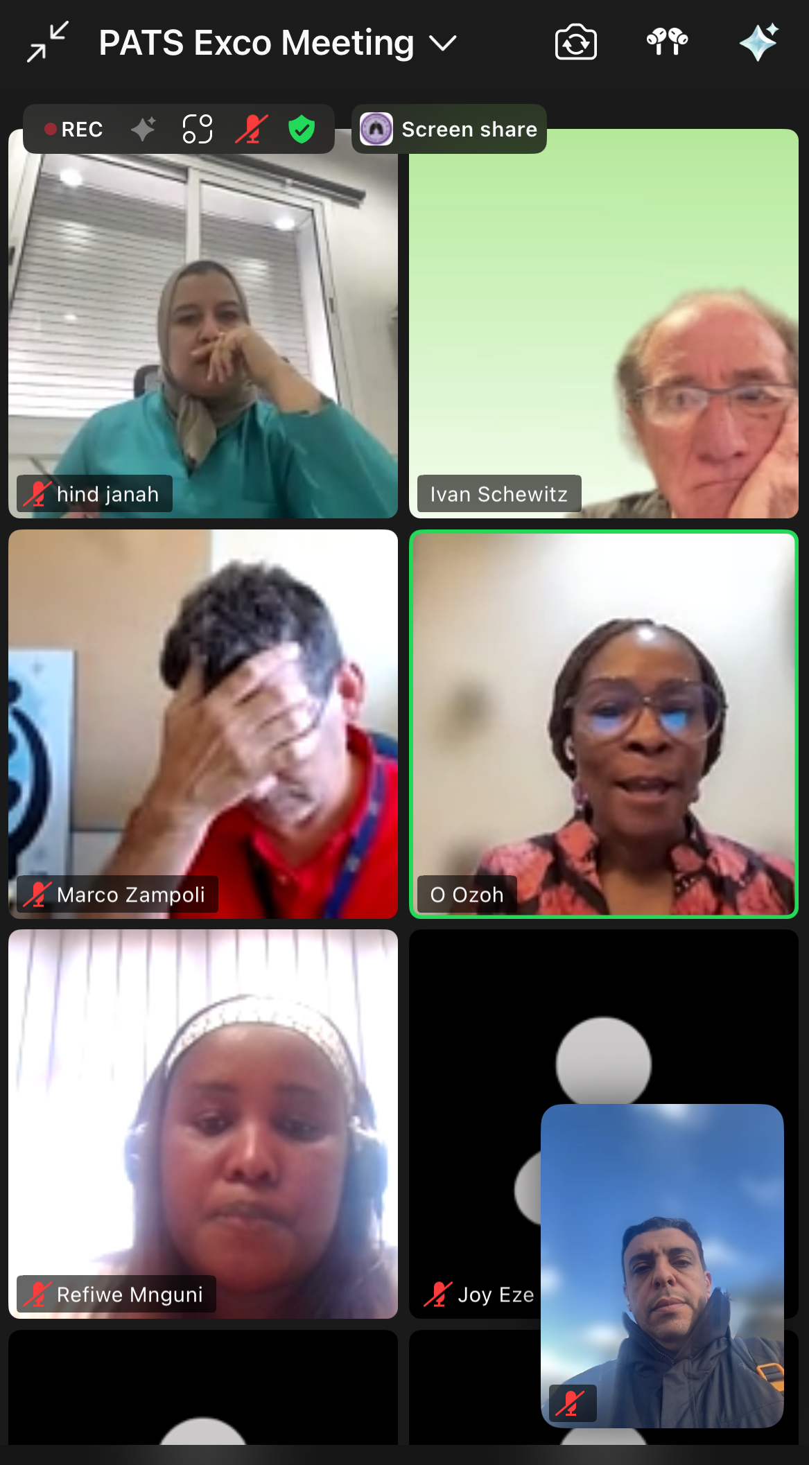 Prof. Hussein Elkhayat participating in the first Executive Council meeting of the Pan African Thoracic Society (PATS), representing Cardiothoracic Surgery and Thoracic Surgery in Africa 